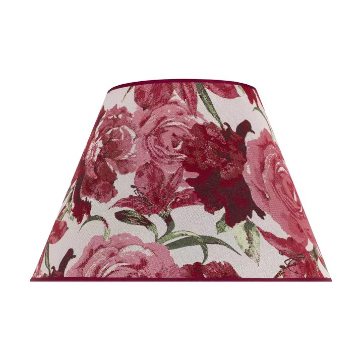 Lampenschirm Sofia Höhe 31 cm Blumenmuster rot Schirm Lampen-Zubehör Lampen Spot