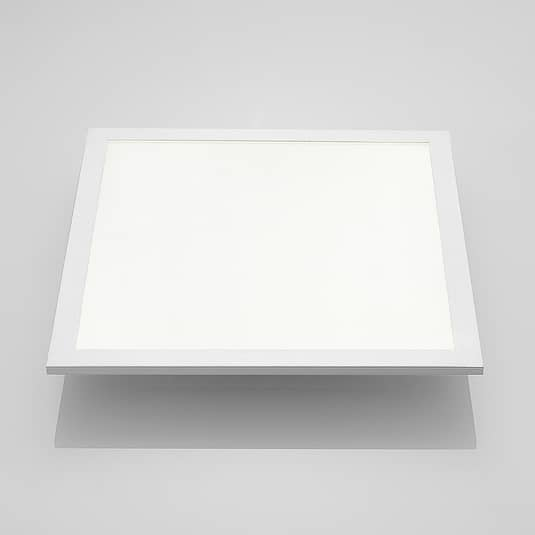 B-Ware Prios Led Panel Deckenleuchte Flächenleuchte Gelora Silber Kunststoff Aluminium