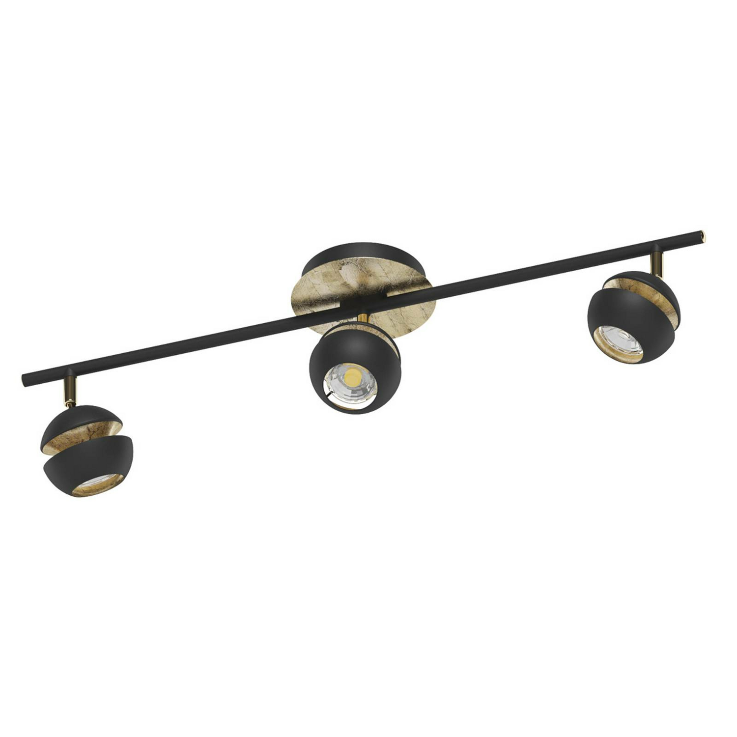 Eglo Led Deckenlampe Nocito Deckenlampe Lampe Licht 3 Flammig Gu10 Schwarz Gold B-Ware - 9002759954840