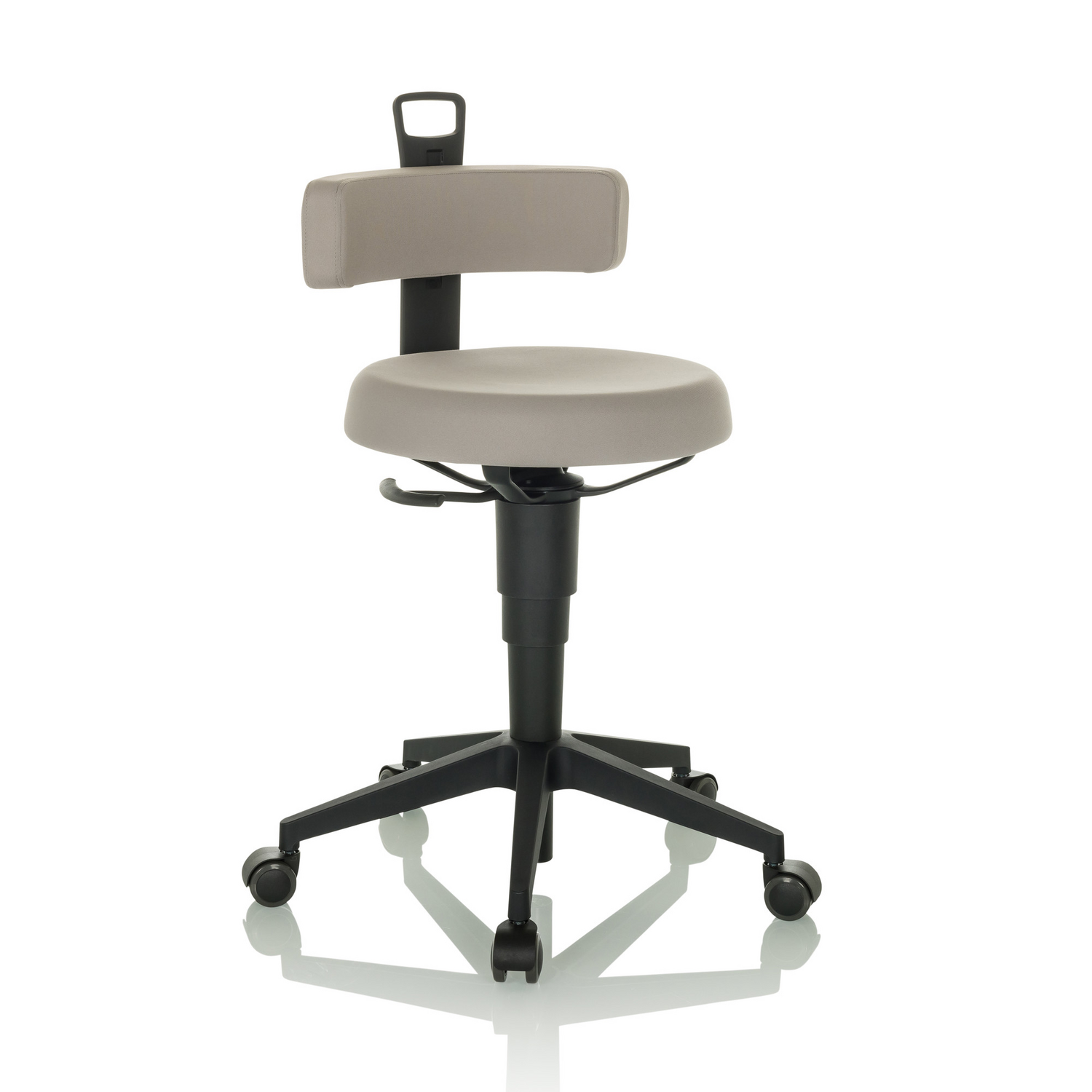 B-Ware Hjh Office Arbeitshocker Balancestuhl Top Work Flex Stoff Grau Stuhl Möbel