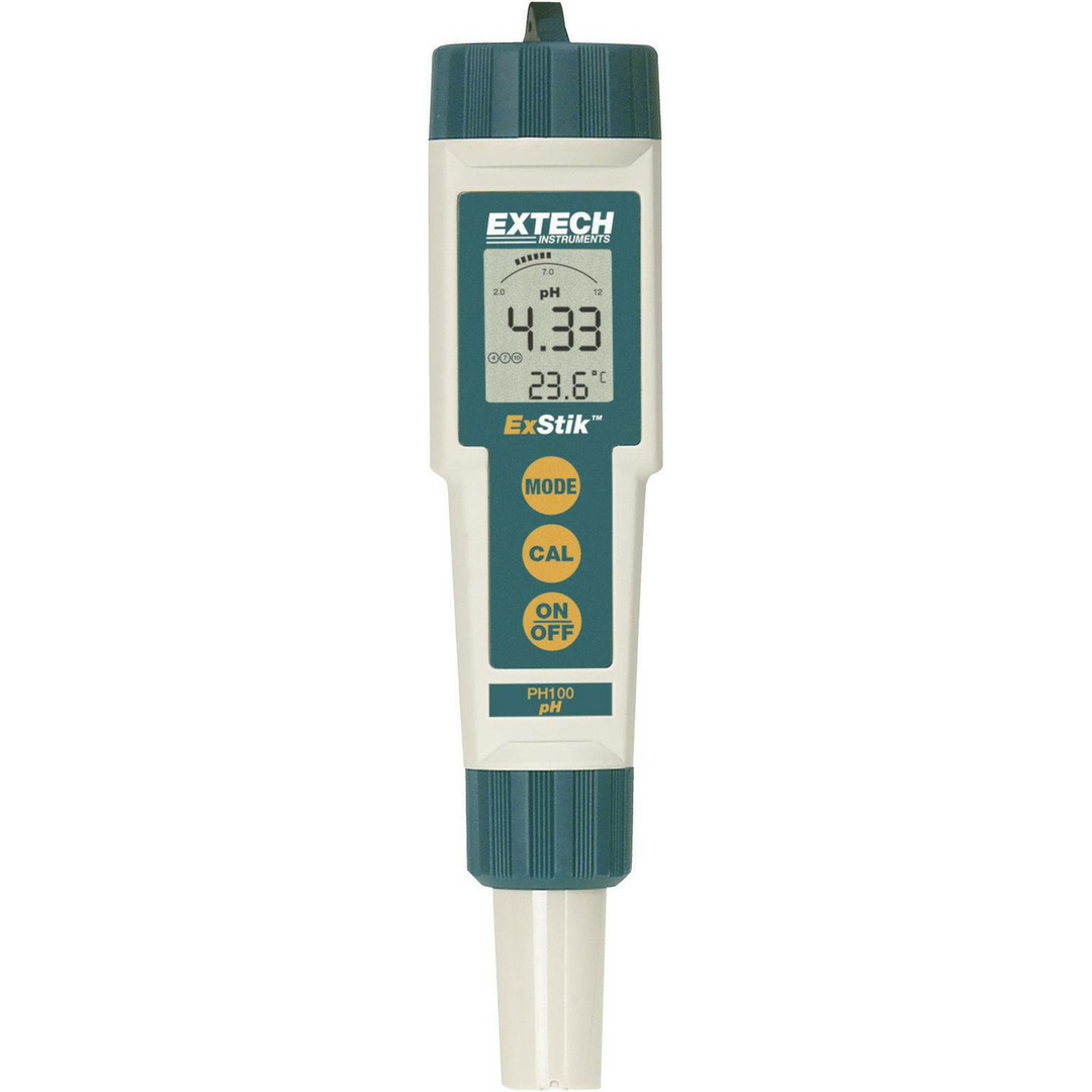 Extech pH-Messgerät PH100 pH-Wert 0 - 14 pH kalibriert Werksstandard Wassermeter