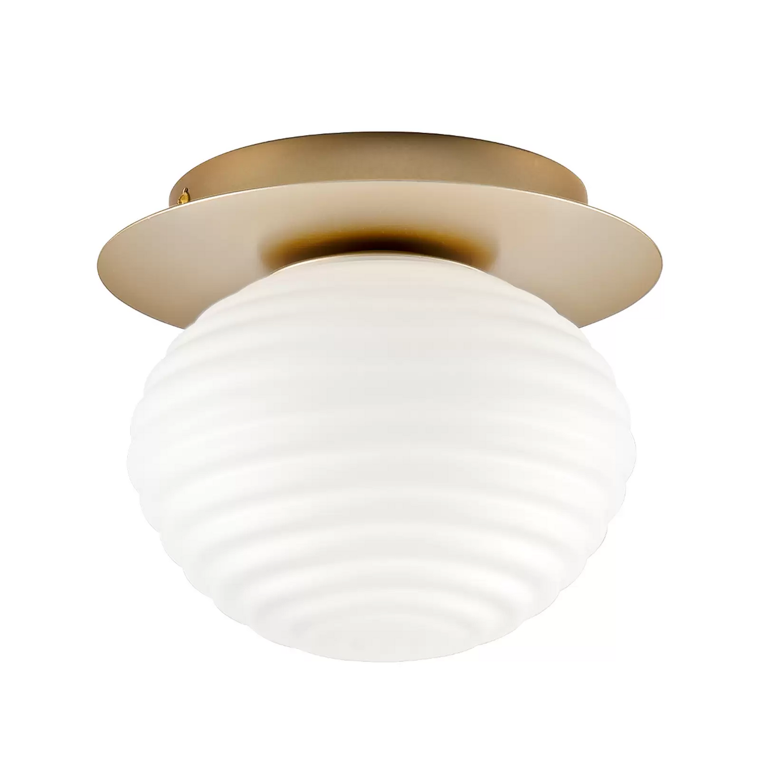 Eco Light Deckenleuchte Ripple Deckenlampe Leuchte Lampe Goldfarben/Opal ø 20 Cm B-Ware - 8031414888528