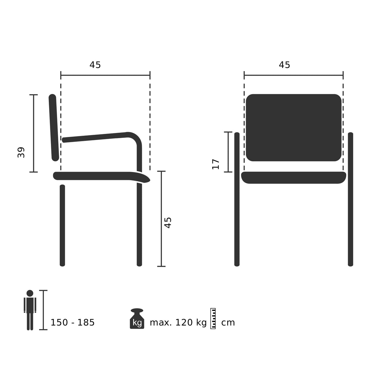 hjh OFFICE Besucherstuhl Klappstuhl SCANDIO Holzrahmen Beige Stoff - 4064323035008