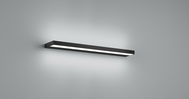 Helestra Wandleuchte Slate Wandleuchte Leuchte Lampe Licht Mattschwarz 60 Cm 12 W B-Ware