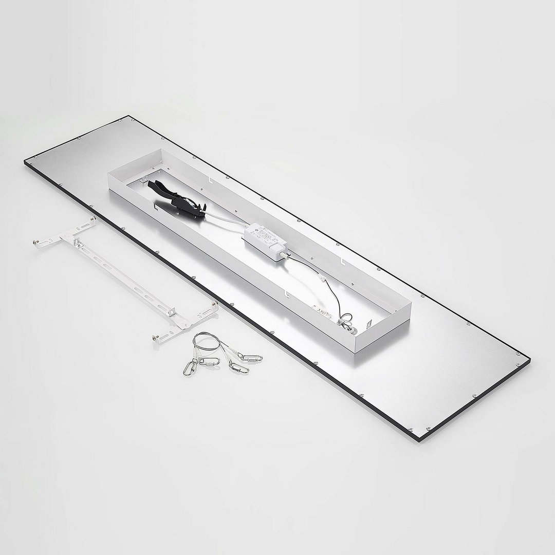 Lindby Nelios LED-Deckenlampe Deckenlampe Wohnzimmerlampe Lampe 120x30 cm weiß