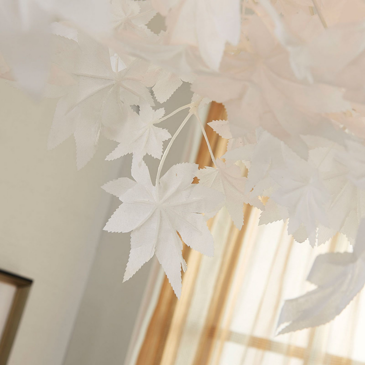 Plafonnier Lindby Érable à feuilles 70 cm, luminaire décoratif E27, reconditionné 