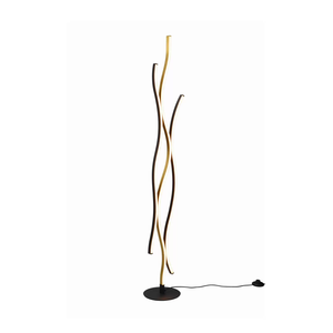 B-Ware Trio Lighting Stehleuchte Standlampe Led Dimmer Cct Messing Matt Schwarz Blaze