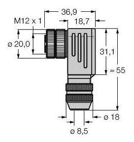 Turck 6904723 Sensor /Aktor Steckverbinder Steckverbinder Konfektioniert 1 St. B-Ware - 4047101458558