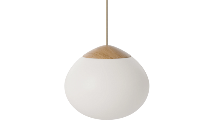 Bolia Acorn Pendelleuchte Hängeleuchte Leuchte ø 32 Cm Eiche Geölt Opalglas Matt B-Ware