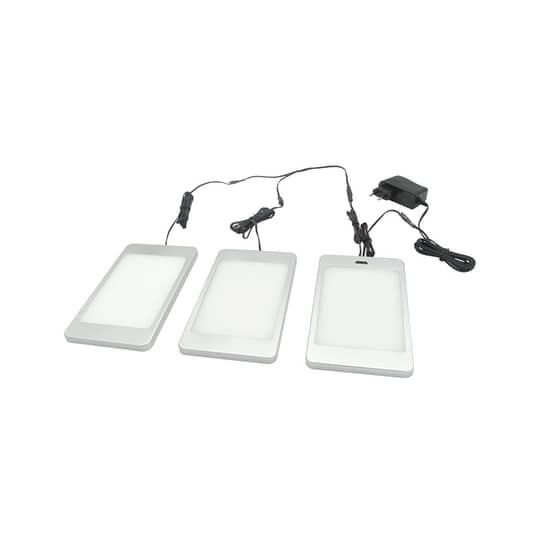 Lindby Svela Led Unterbauleuchte Lampe Leuchte Deckenlampe 5 W 3er Set, Silber B-Ware