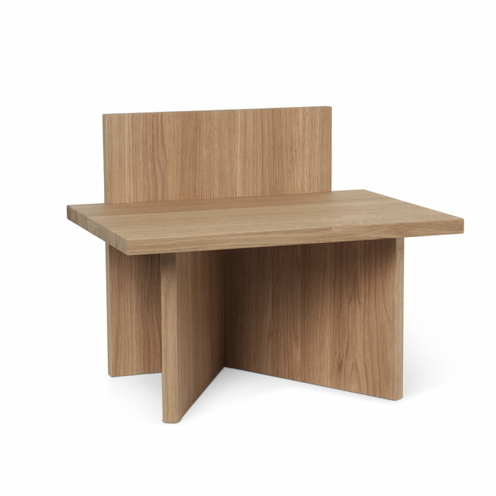 Ferm Living Oblique Hocker Ablage Dekohocker Beistellhocker Eiche Matt Lackiert B-Ware