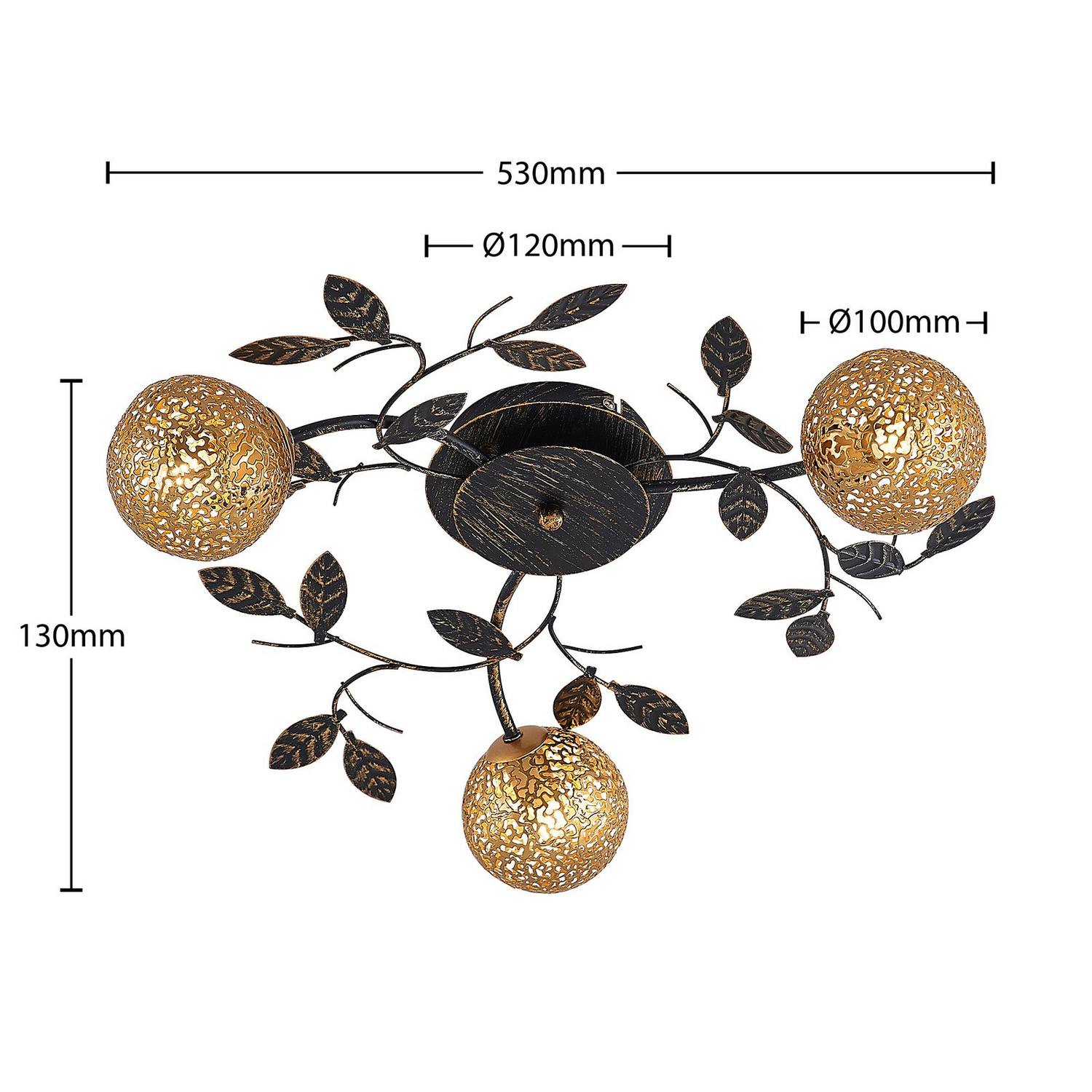 B-Ware Lucande Evory Deckenlampe Rund 3 Fl. Lampe Leuchten Deckenlampe Wohnzimmer 40 W