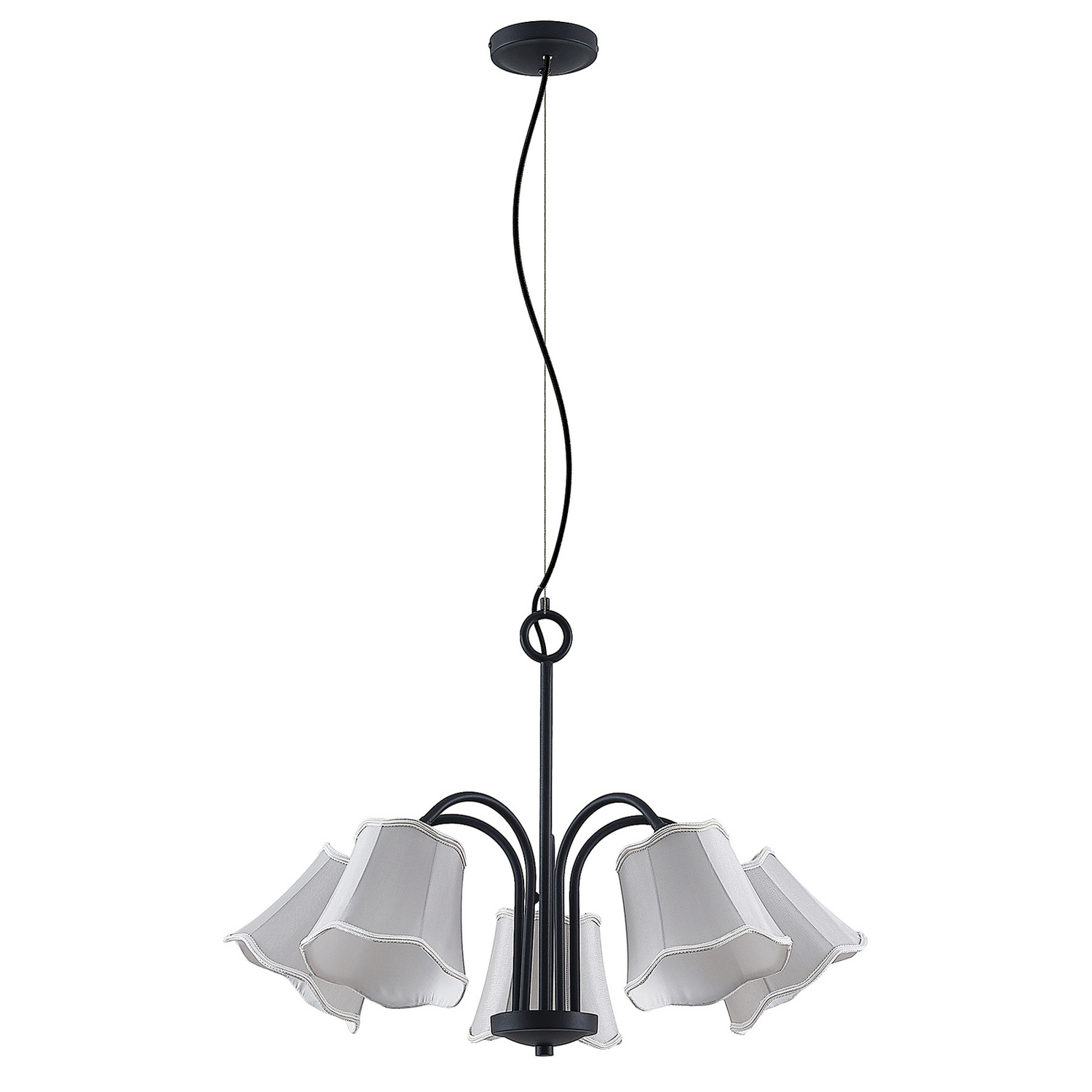 Lucande Binta Hängelampe Fünfflammig Silbergrau Deckenlampe Deckenleuchte Lampe B-Ware - 4251911726206