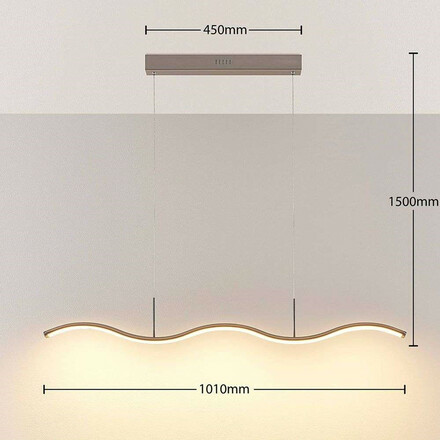 Lucande LED-Hängelampe Brama Hängeleuchte Wohnzimmerlampe Lampe LED wellenför605