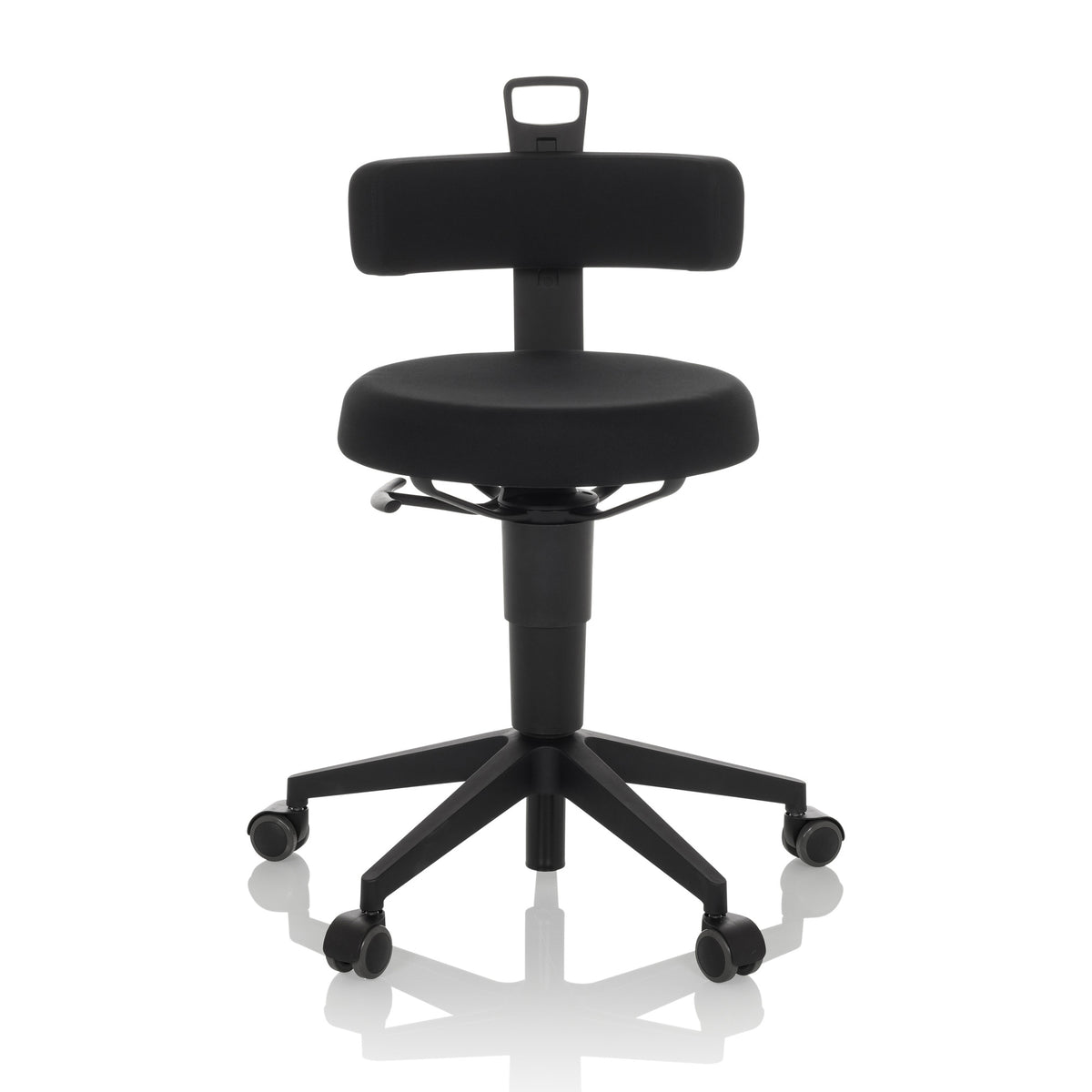 hjh OFFICE Arbeitshocker Stuhl Balancestuhl TOP WORK FLEX Stoff schwarz Hocker - 4064323037392