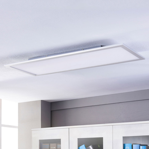 B-Ware Lindby Led Panel Deckenleuchte Lampe Livel Silber Metall 120cm X 30cm183