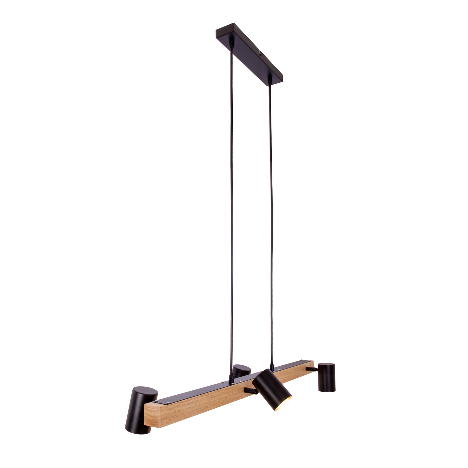 Näve Hängelampe Frida Mit Vier Spots Schwarz Holz Hell Deckenlampe Lampe Leuchte B-Ware - 4003222887646