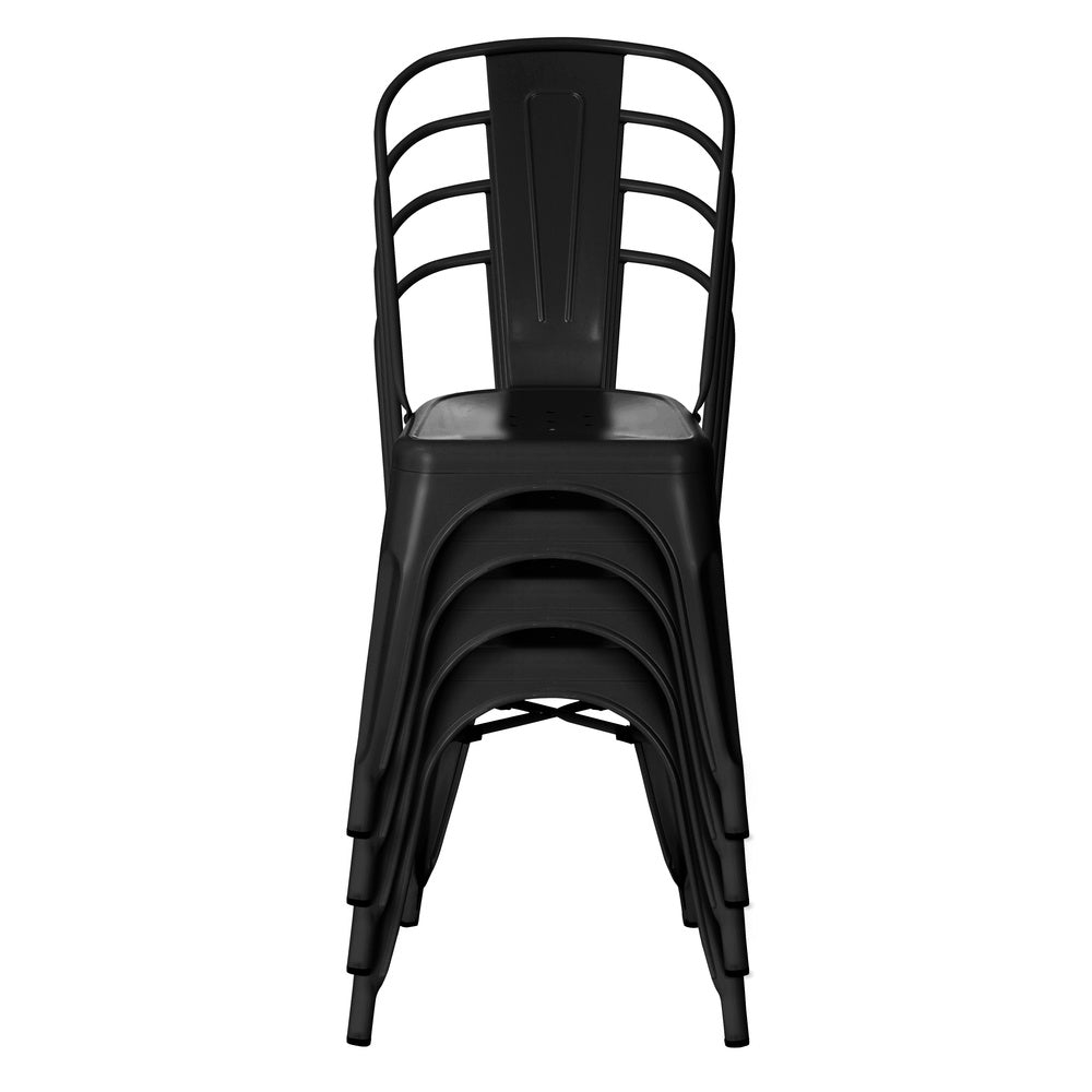 hjh OFFICE Stuhl Sitzgelegenheit Bistrostuhl VANTAGGIO BRUSH schwarz - 4251084671181