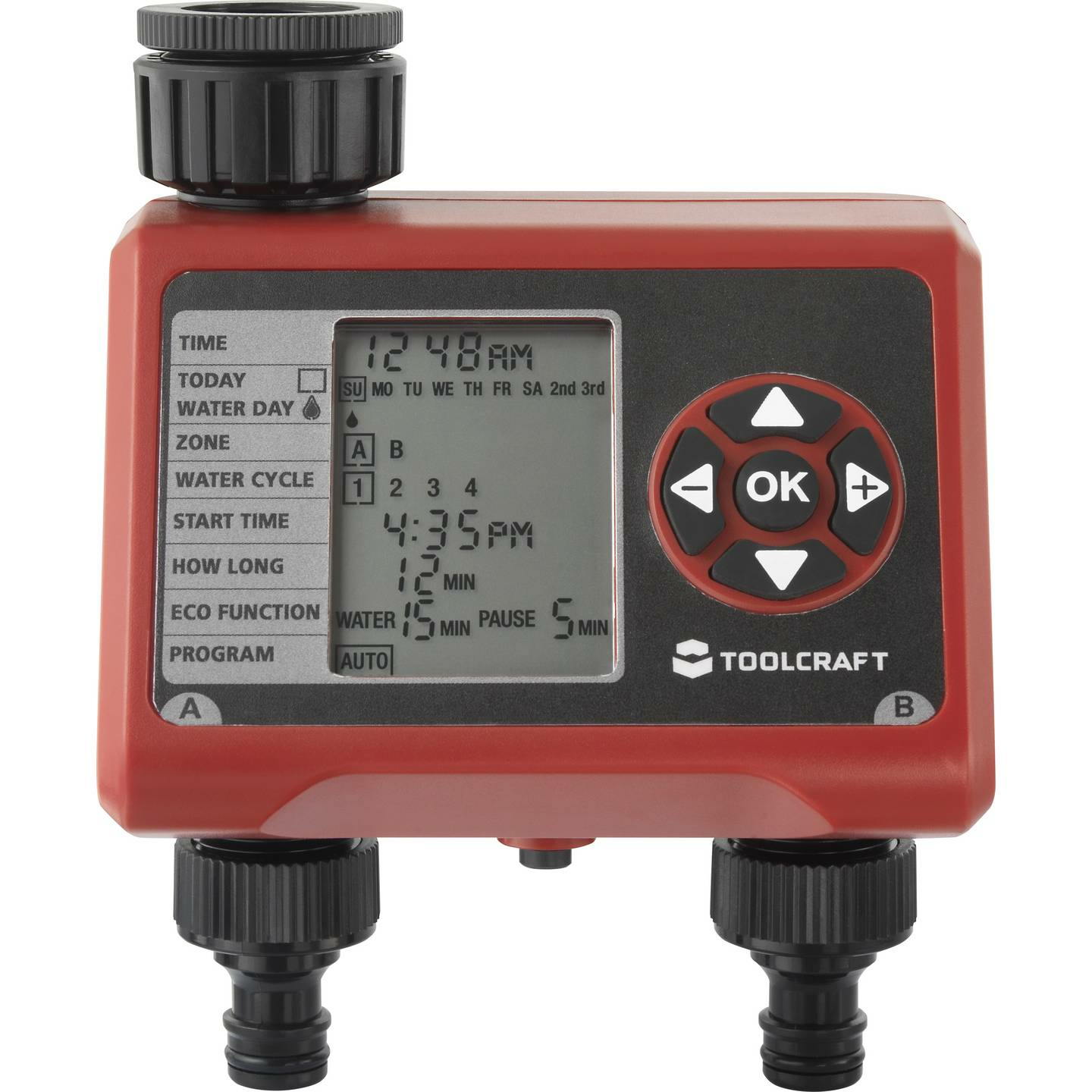 B-Ware Toolcraft Easy Duo To 7141443 Bewässerungscomputer Bewässerungsuhr Wasserzeituhr