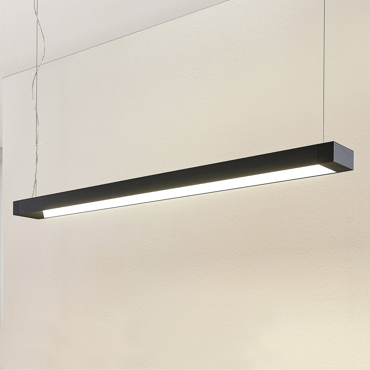 B-Ware Arcchio Cuna Led Pendelleuchte, Schwarz, Eckig 122cm Lampe Leuchte Pendelleuchte