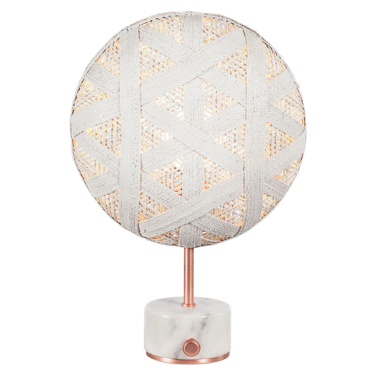 Forestier Chanpen S Hexagonal Tisch Tischlampe Tischleuchte Leuchte kupfer/weiß - 3700663913019