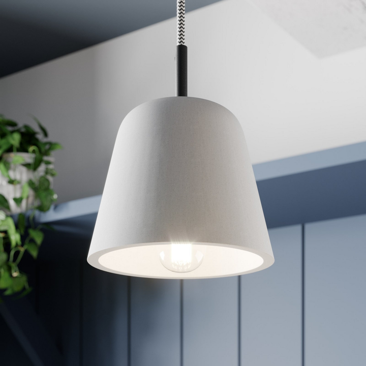 Lucande Asta Pendelleuchte Hängeleuchte Deckenlampe Lampe Leuchte Holz Grau 728 B-Ware - 4251096566321