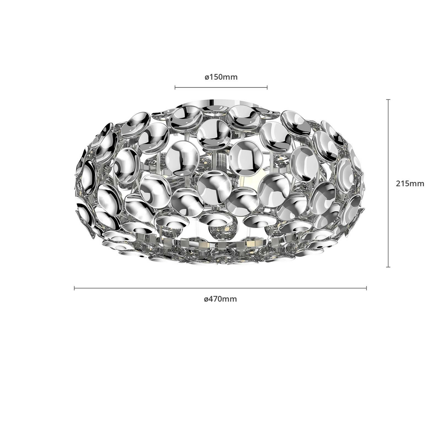 B-Ware Lindby Deckenlampe Reza Hängelampe Leuchte Lampe Licht Acrylglas Chromglänzend