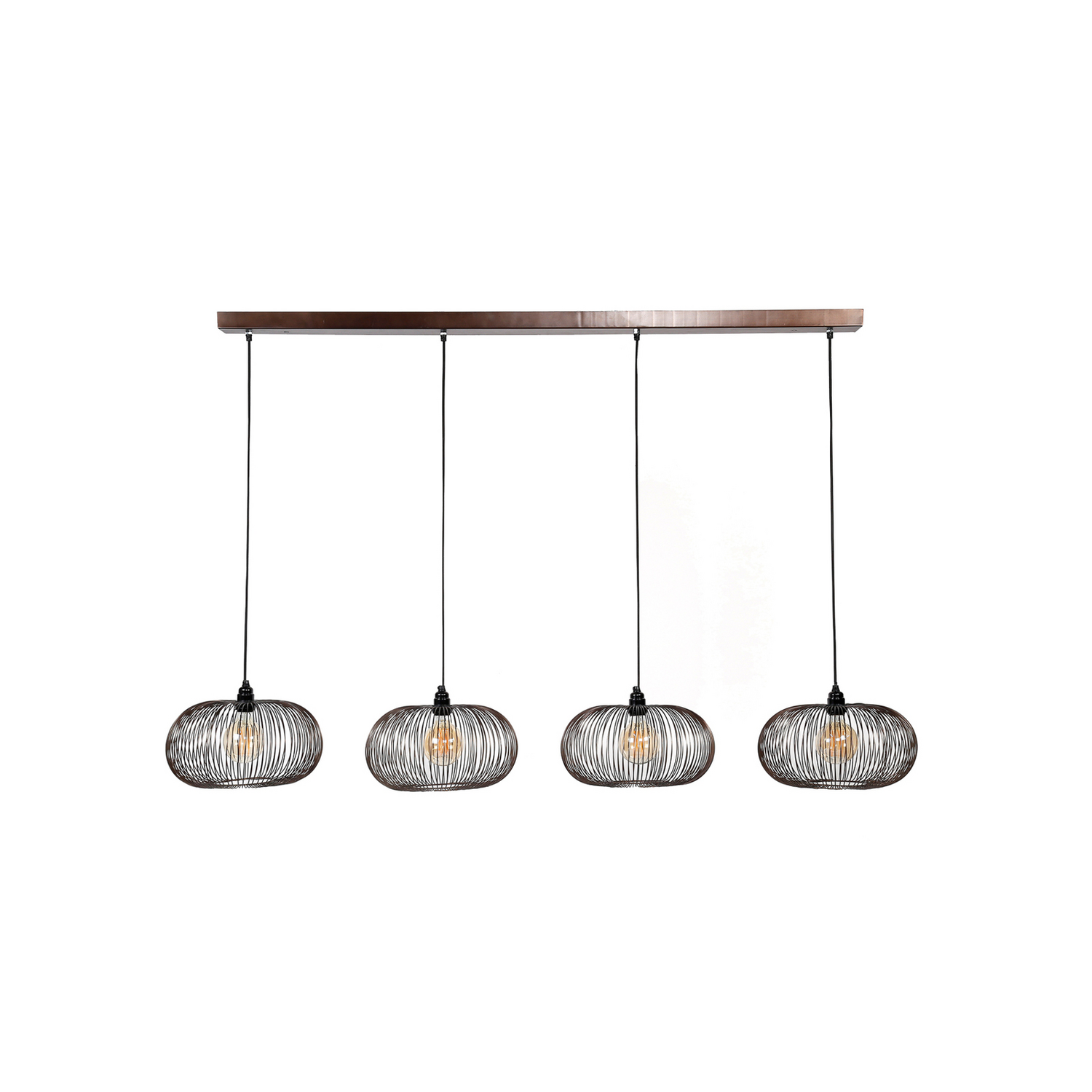 Hängeleuchte Rippberg Schwarz Vierflammig Deckenlampe Deckenleuchte Lampe Spot B-Ware - 8713244083792