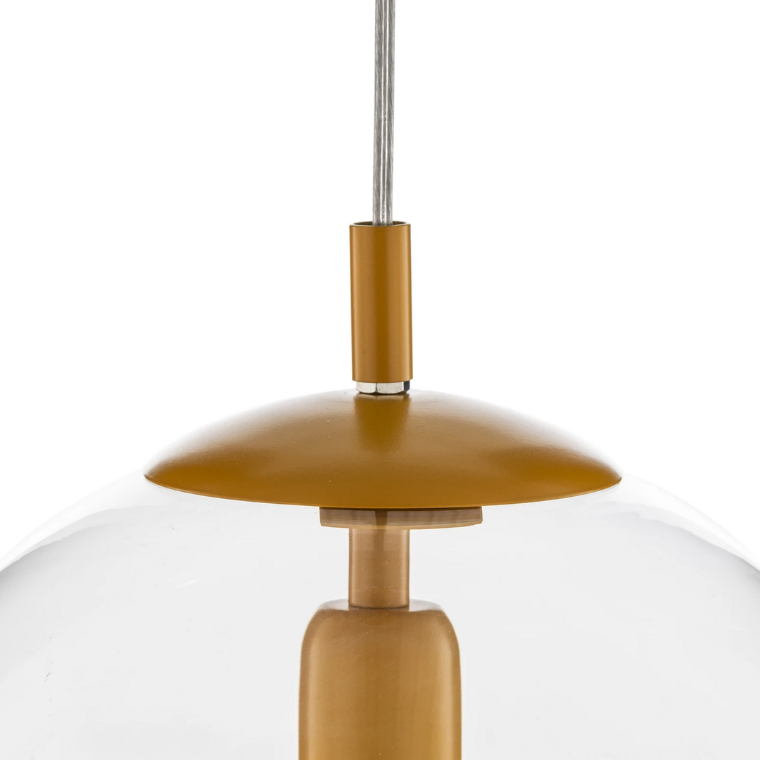 Aldex Hängeleuchte Nohr Hängelampe Deckenlampe Leuchte Glasschirm Senfgelb/Klar B-Ware - 5904798657031