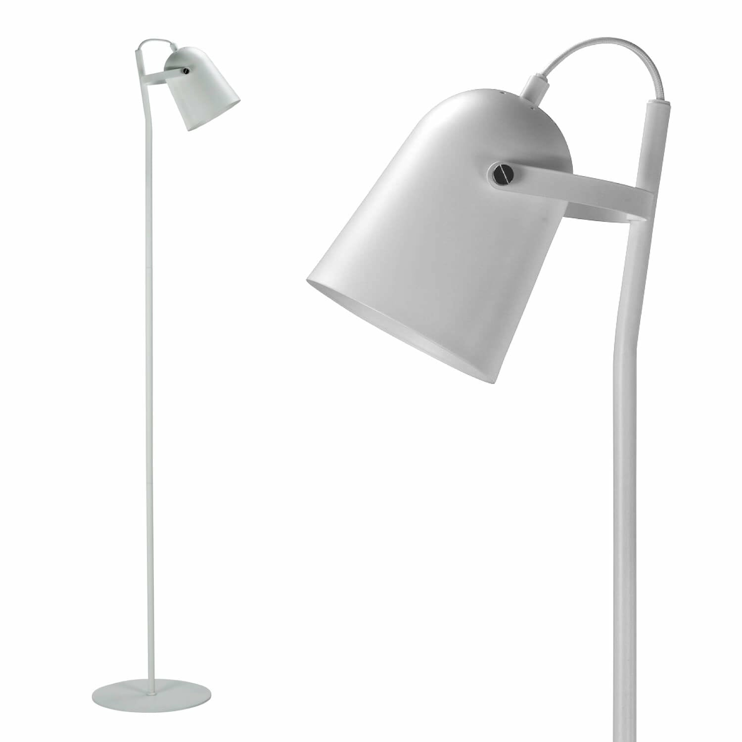 Mokebo Stehlampe 'Die Erleuchtete' Stehleuchte Lampe Leuchte Leselampe E14 Weiß B-Ware
