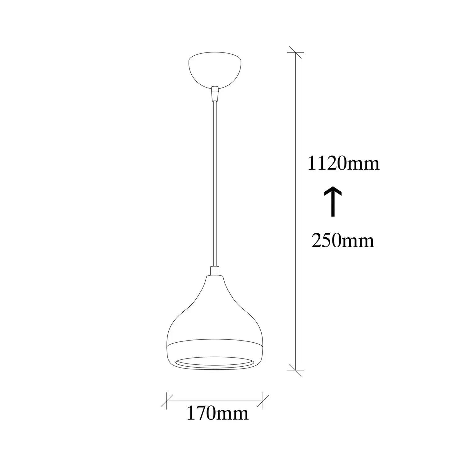 B-Ware Hängeleuchte Yildo 6866 1 Flg ø17cm Schwarz/Kupfer Hängelampe Lampe Leuchte E27