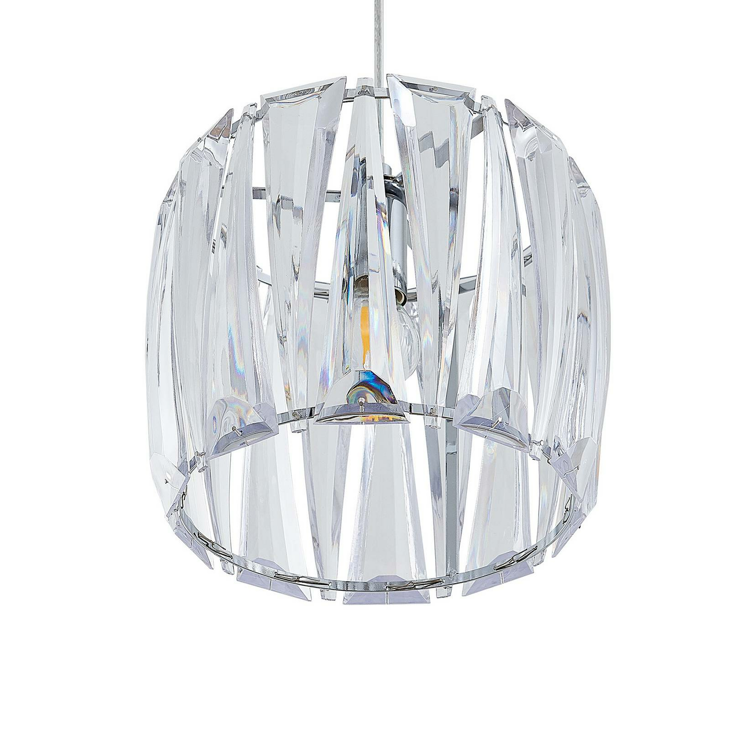 B-Ware Lindby Sofia Balkenleuchte Pendelleuchte Deckenlampe Dreiflammig Klar Chrom488