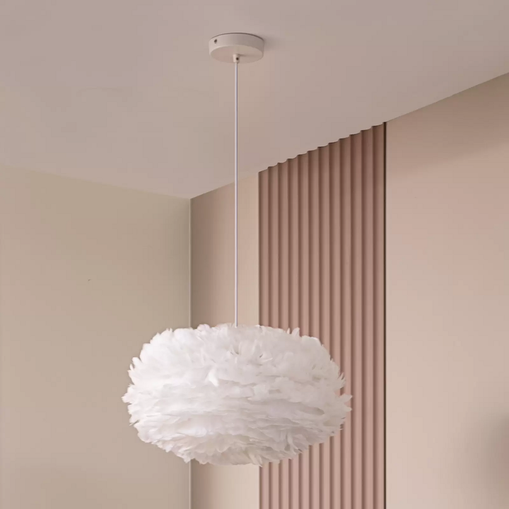 Lindby Hängeleuchte Heven, ø 50 Cm Weiß Kunststoff E27 Deckenlampe Lampe Leuchte B-Ware
