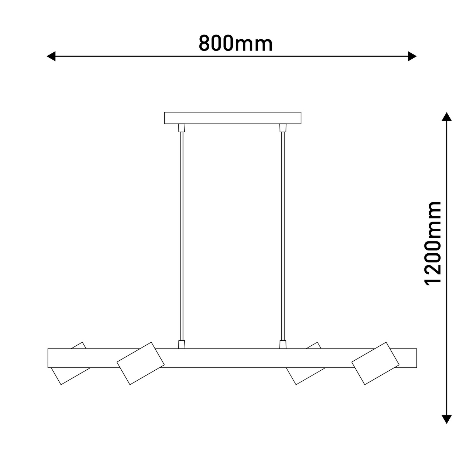 Näve Hängelampe Frida Mit Vier Spots Schwarz Holz Hell Deckenlampe Lampe Leuchte B-Ware - 4003222887646