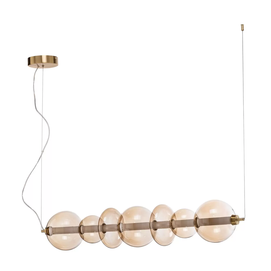 Led Hängelampe Daphne Glas Amber Transparent Länge 118 Cm Lampe Leuchte Spot B-Ware - 5902693803492