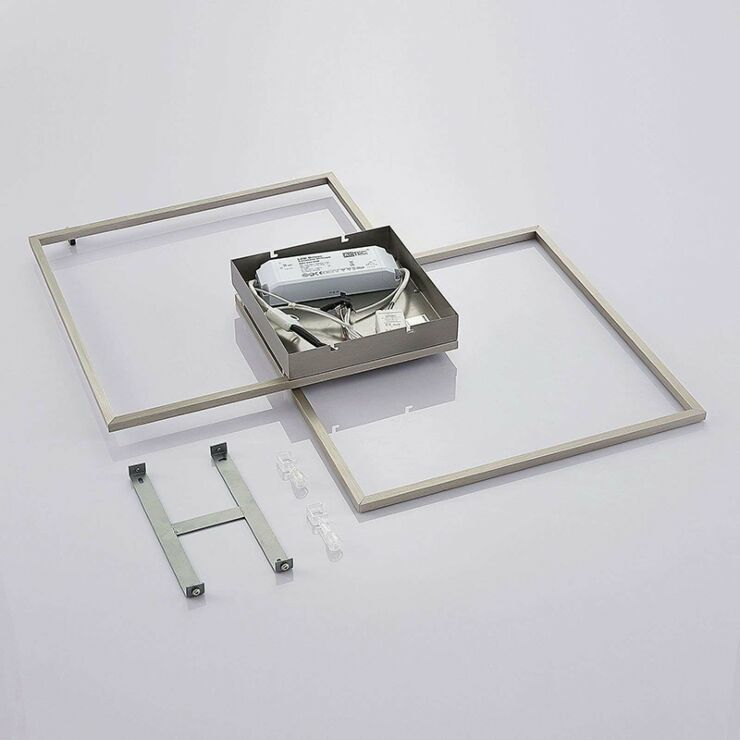 Lindby Mirac Led Deckenlampe Deckenlampe Wohnzimmerlampe 17 W Dimmer Stahl Weiß B-Ware - 4251096519686