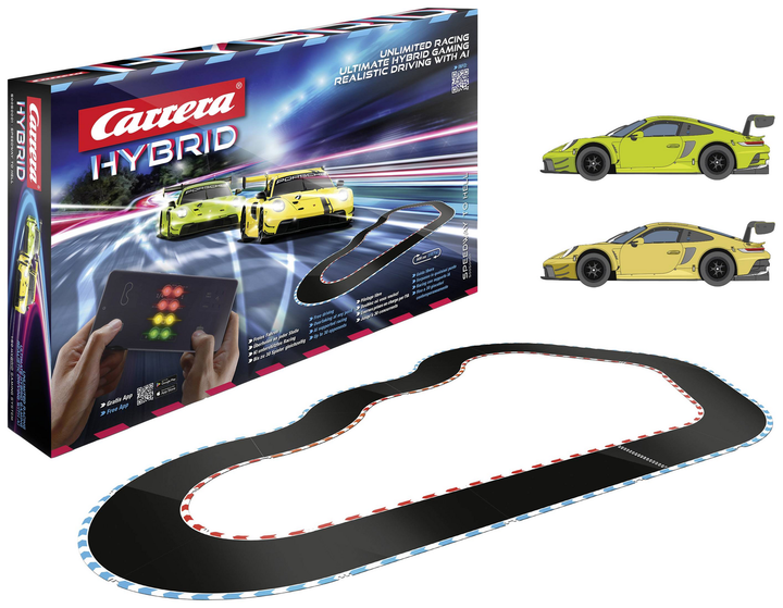 Carrera Hybrid Racing Set Speedway to Hell Green Hell Autorennbahn 2 Fahrze527