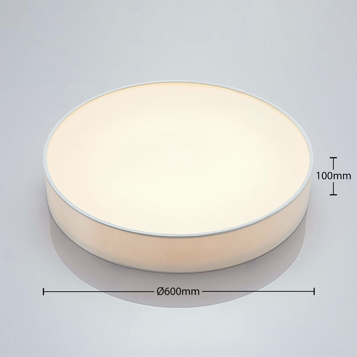 Lucande LED-RGB-Deckenlampe Ajai Deckenleuchte Lampe Leuchte 36 W Textil weiß154