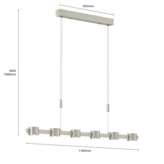 B-Ware Rothfels Niro Led Pendelleuchte Hängelampe Deckenlampe Lampe Höhenverstellbar785