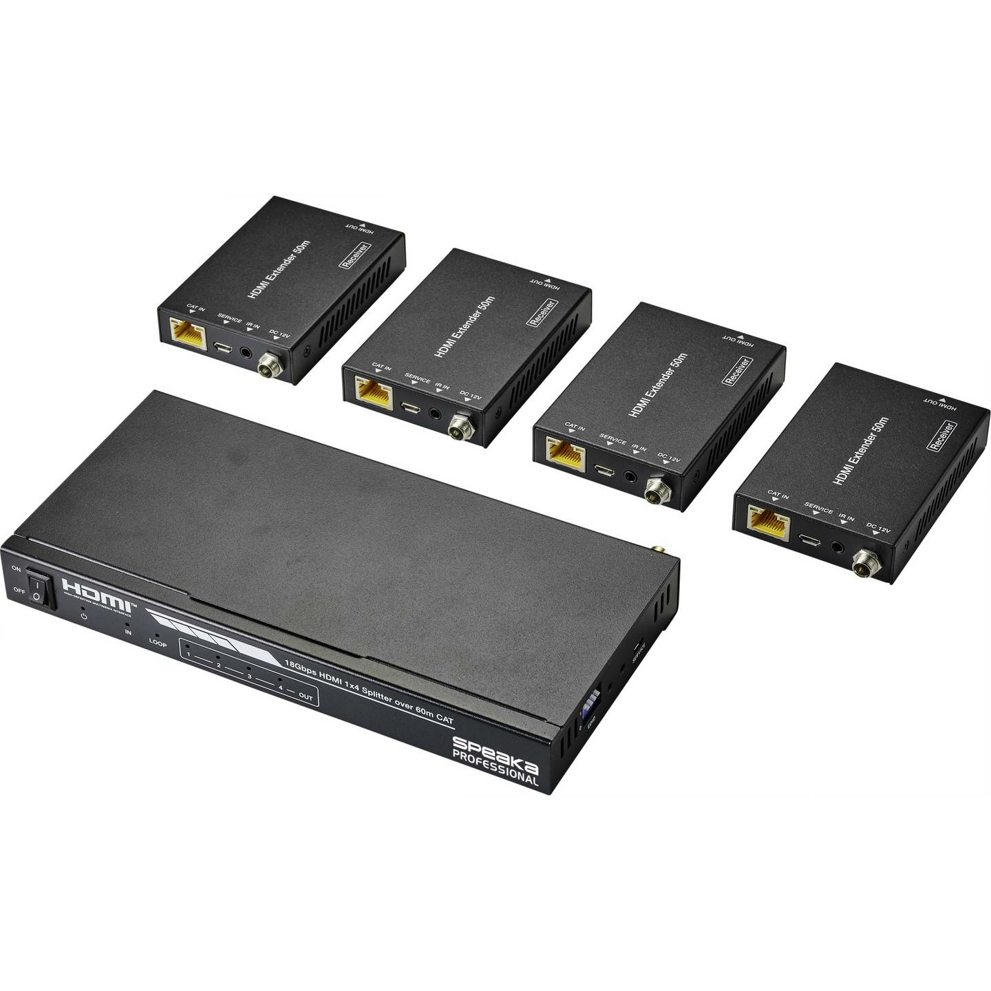 SpeaKa Professional SP-HDS-700 HDMI HDMI-Extender über Netzwerkkabel DEFEKTWARE