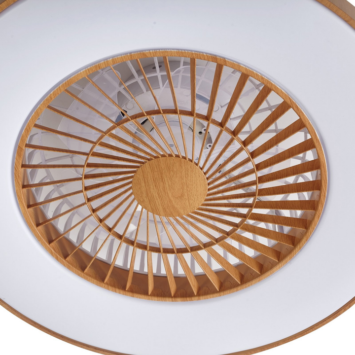 Lindby Led Deckenventilator Teleo Deckenventilator Venti Holzfarben Dc Leise Cct B-Ware