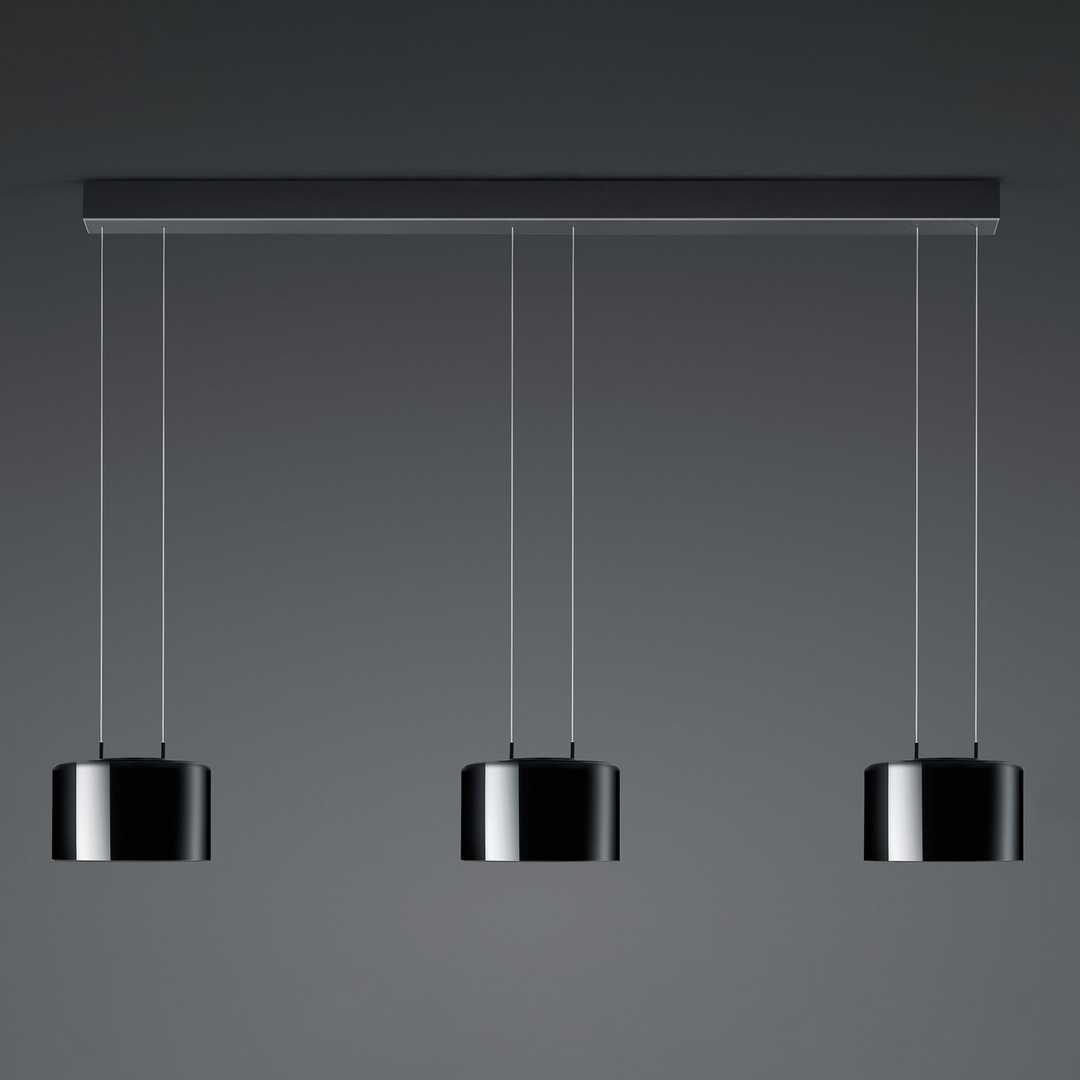 BANKAMP Luce elevata Grand 3fl. schwarz/innen gold Deckenlampe Deckenleuchte