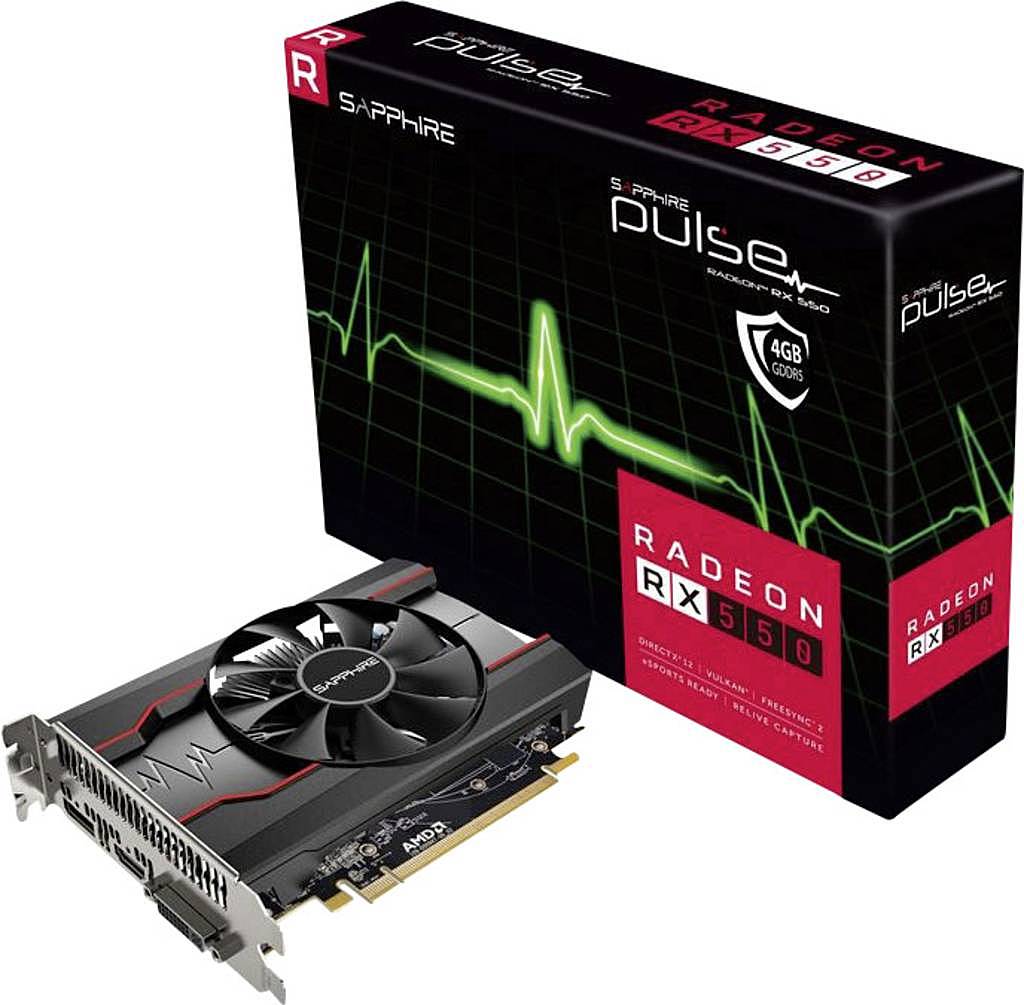 Sapphire Grafikkarte AMD Radeon RX 550 Pulse 4 GB GDDR5-RAM PCIe x16 HDMI™, DVI,