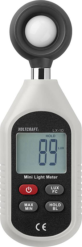 Voltcraft LX-10 Luxmeter 0 - 199900 lx Hochpräziser Beleuchtungssensor Sensor