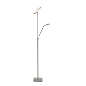 B-Ware Lindby Sumani Led Stehleuchte Stehlampe Standleuchte Standlampe Eckig Nickel