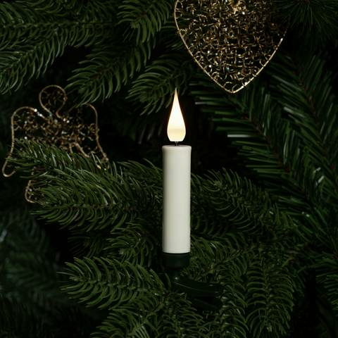 Konstsmide 1911-210 12er Set LED Weihnachtsbaum Lichterkette Baumkerze Clip