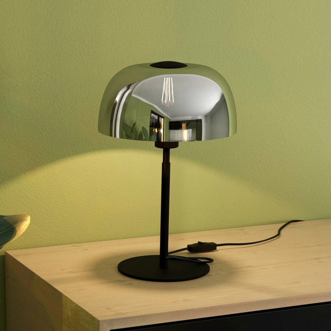 Eglo Tischleuchte Solo 2 Tischlampe Tischlicht Lampe Schwarz Transparent/Schwarz B-Ware - 9008606235346