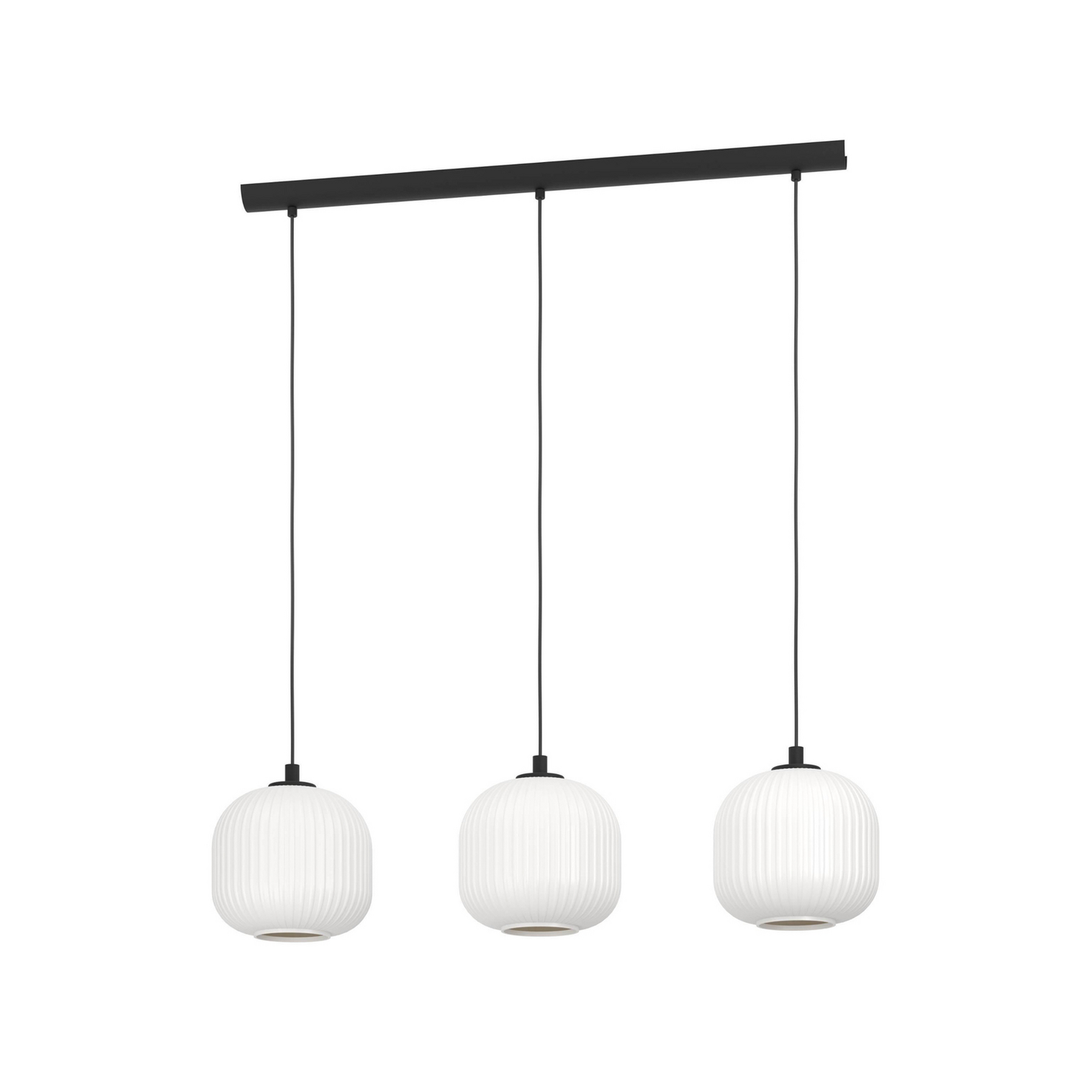 Eglo Hängeleuchte Mantunalle Länge 120 cm schwarz weiß Deckenlampe Deckenleuchte