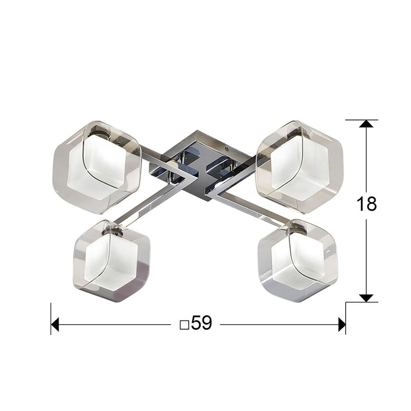 Schuller Cube Deckenleuchte Deckenlampe Leuchte Deckenlicht Lampe Licht Deko B-Ware - 183320