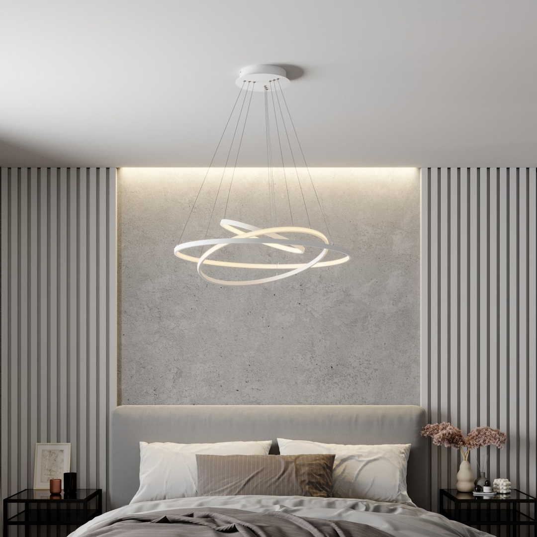 Lucande Led Pendelleuchte Ezana Deckenlampe Deckenlicht Hängeleuchte Led Weiß B-Ware
